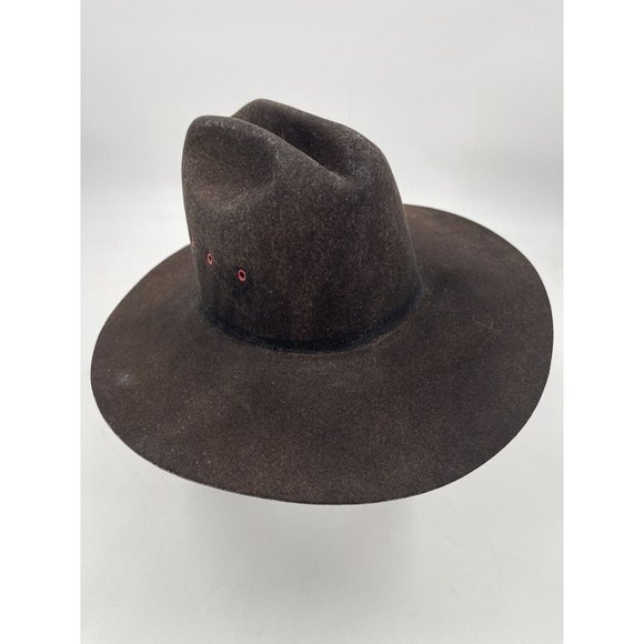Eddy Brothers Black Felt Cowboy Hat Durofelt 6 5/8 Good Used Condition - Picture 8 of 13
